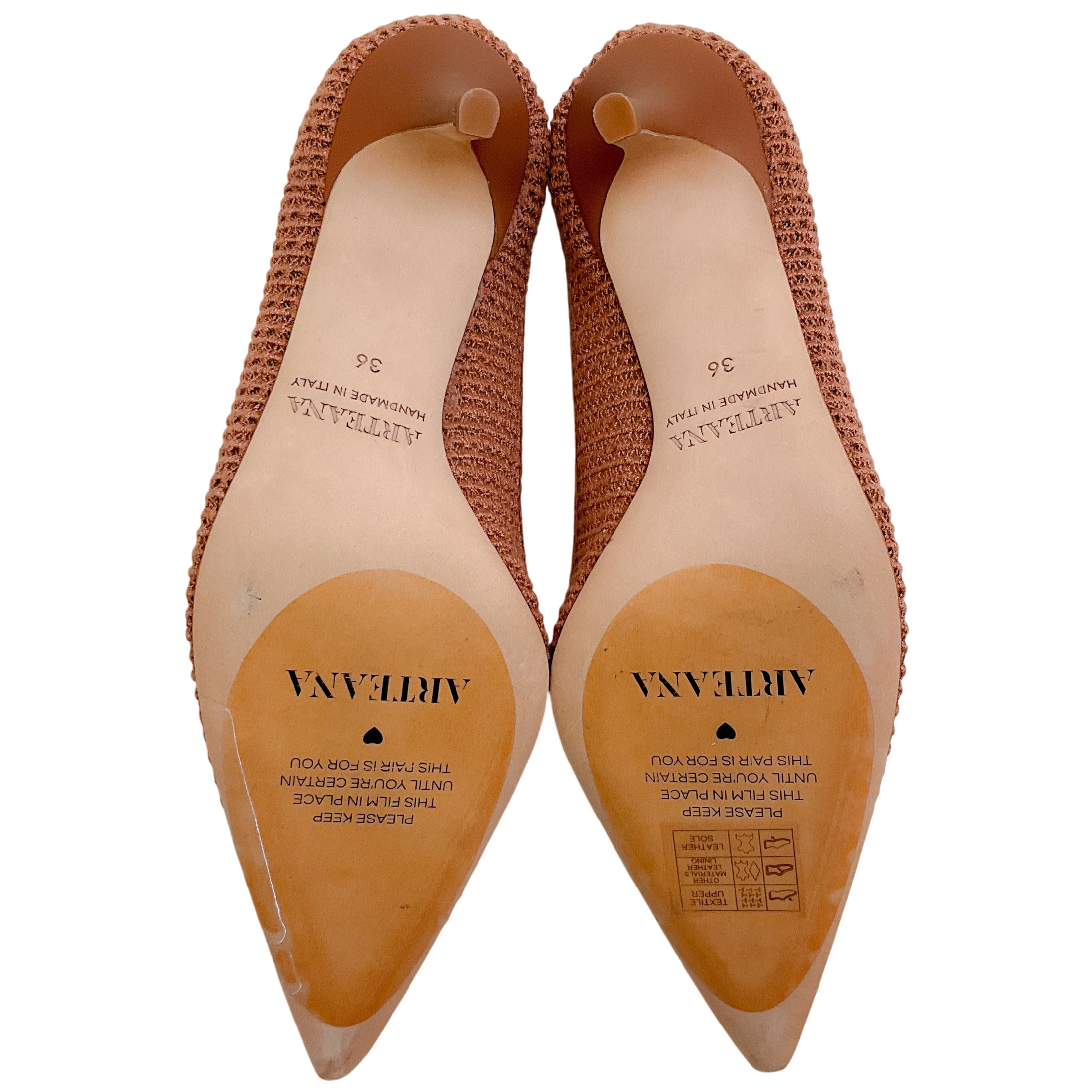 Arteana Tan Crochet Trieste 75 Pumps
