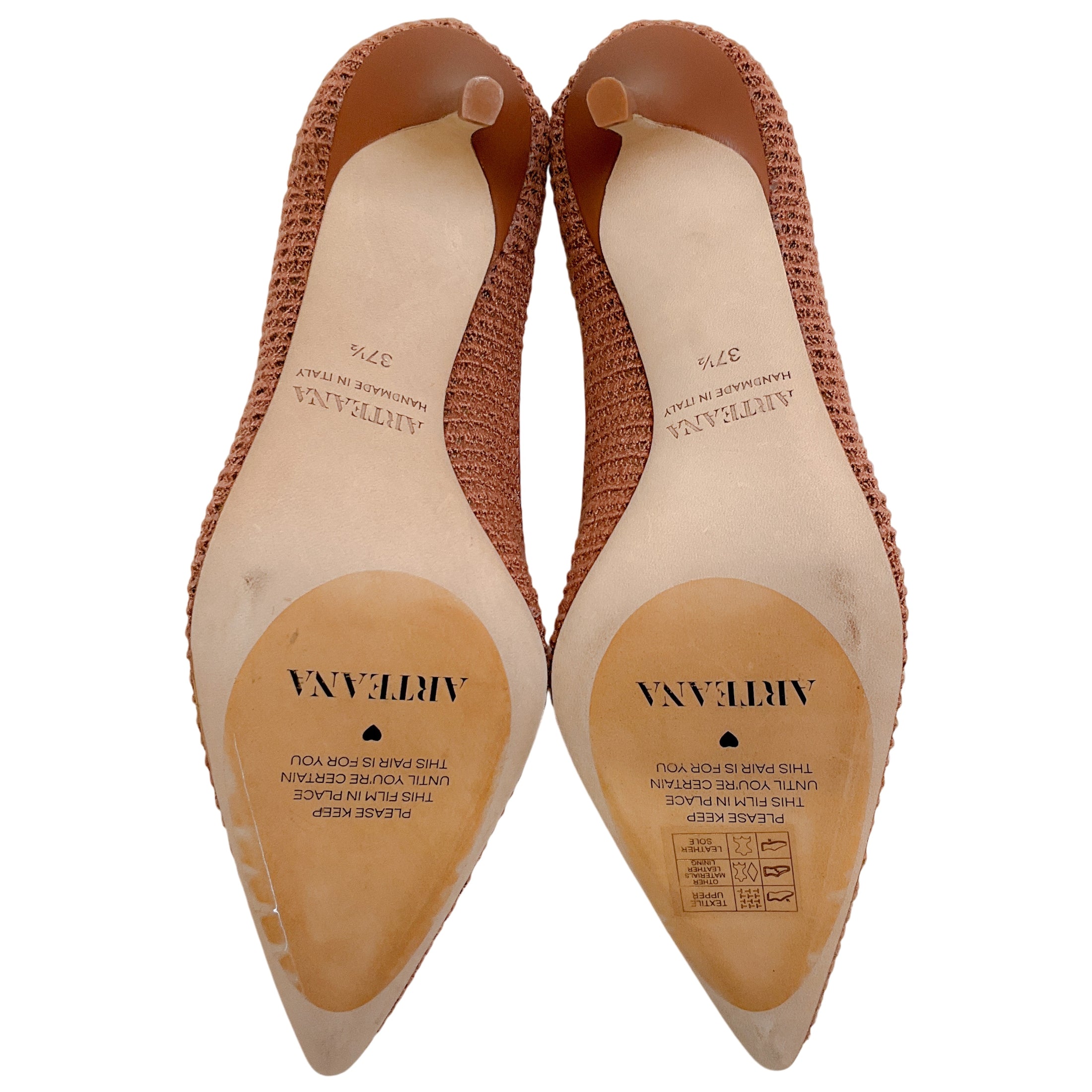 Arteana Tan Crochet Trieste 75 Pumps