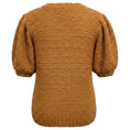 Load image into Gallery viewer, Ulla Johnson Tan / Gold Metallic Cotton and Lurex Chunky Knit Short Sleeved Sweater
