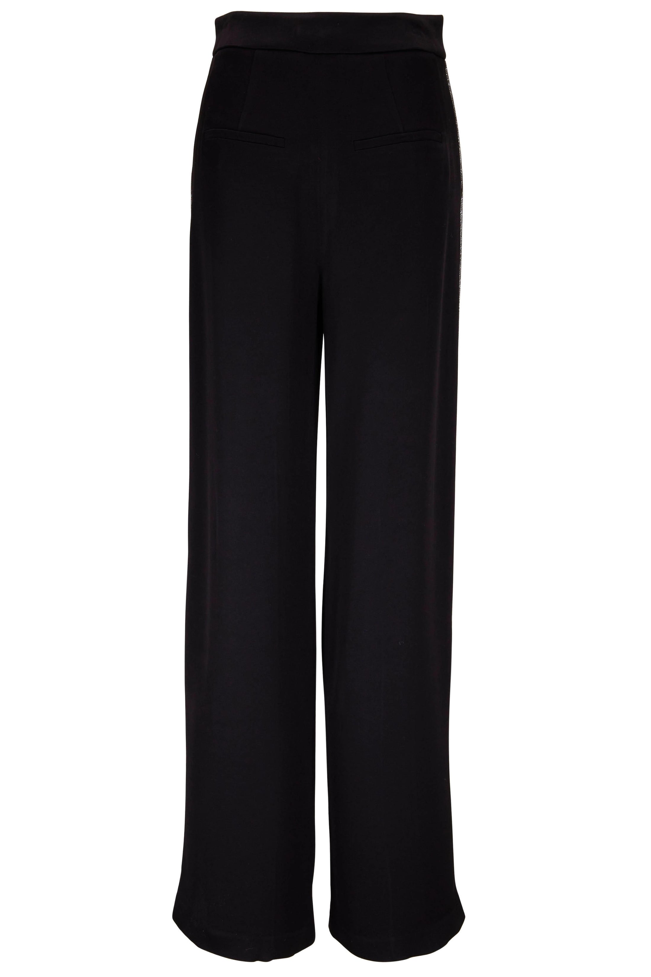 Veronica Beard Black Millicent Satin Tuxedo Pant