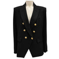 Load image into Gallery viewer, Veronica Beard Black Miller Dickey Jacket with Gold Buttons
