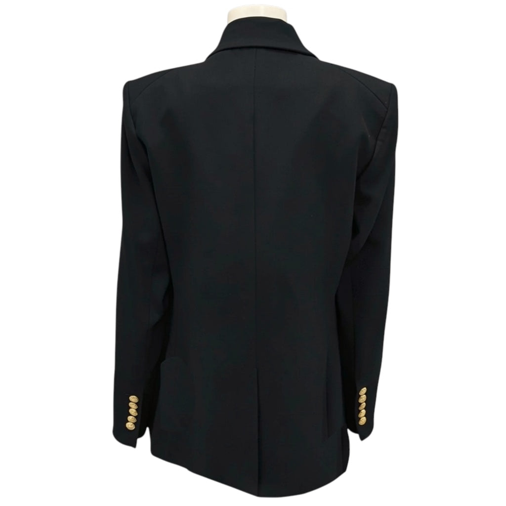 Veronica Beard Black Miller Dickey Jacket with Gold Buttons