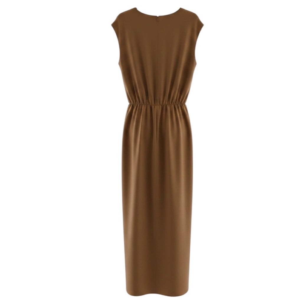 Vince Bronze Twist Front Maxi Dress