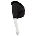 Load image into Gallery viewer, Valentino Black Cropped Knit Shrug Cardigan Sweater with Fur Trim
