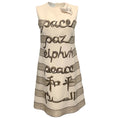 Load image into Gallery viewer, Valentino Cream Wool Sleeveless Peace Dress
