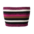 Load image into Gallery viewer, Valentino Fuchsia / Tobacco / White / Black Strapless Striped Knit Crop Top
