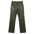 Load image into Gallery viewer, Walter Baker Olive Green Lamb Stretch Leather Pants
