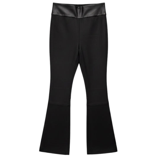 Walter Baker Black Lexie Stretch Leather Flare Pants