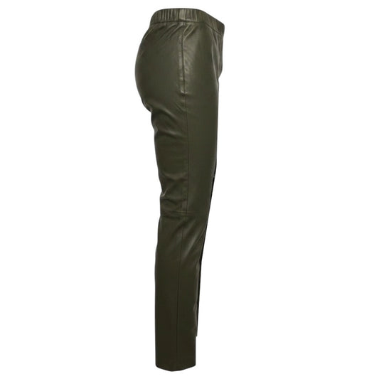 Walter Baker Olive Green Lamb Stretch Leather Pants