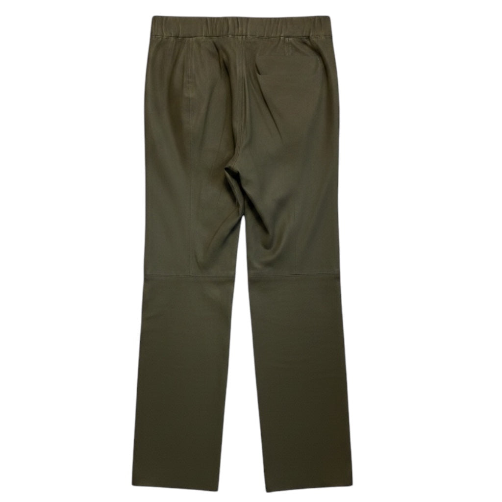 Walter Baker Olive Green Lamb Stretch Leather Pants