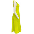 Load image into Gallery viewer, Roland Mouret Lime Green Cotton Sleeveless Dress
