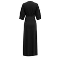 Load image into Gallery viewer, Yigal Azrouel Black Lace Up Puckered High Low Midi Dress with Belt
