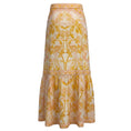 Load image into Gallery viewer, Zimmermann Yellow Palm Lyre Linen Midi Skirt
