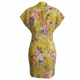 Load image into Gallery viewer, Zimmermann Chartreuse Mustard Rose Pattie Cuffed Floral Linen Mini Dress
