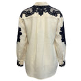 Load image into Gallery viewer, Zimmermann Ivory / Navy Blue Laurel Embroidered Linen Shirt
