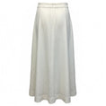 Load image into Gallery viewer, Zimmermann White Multi Natura Flare Sequin Embellished Linen Midi Skirt in Ivory Camellia
