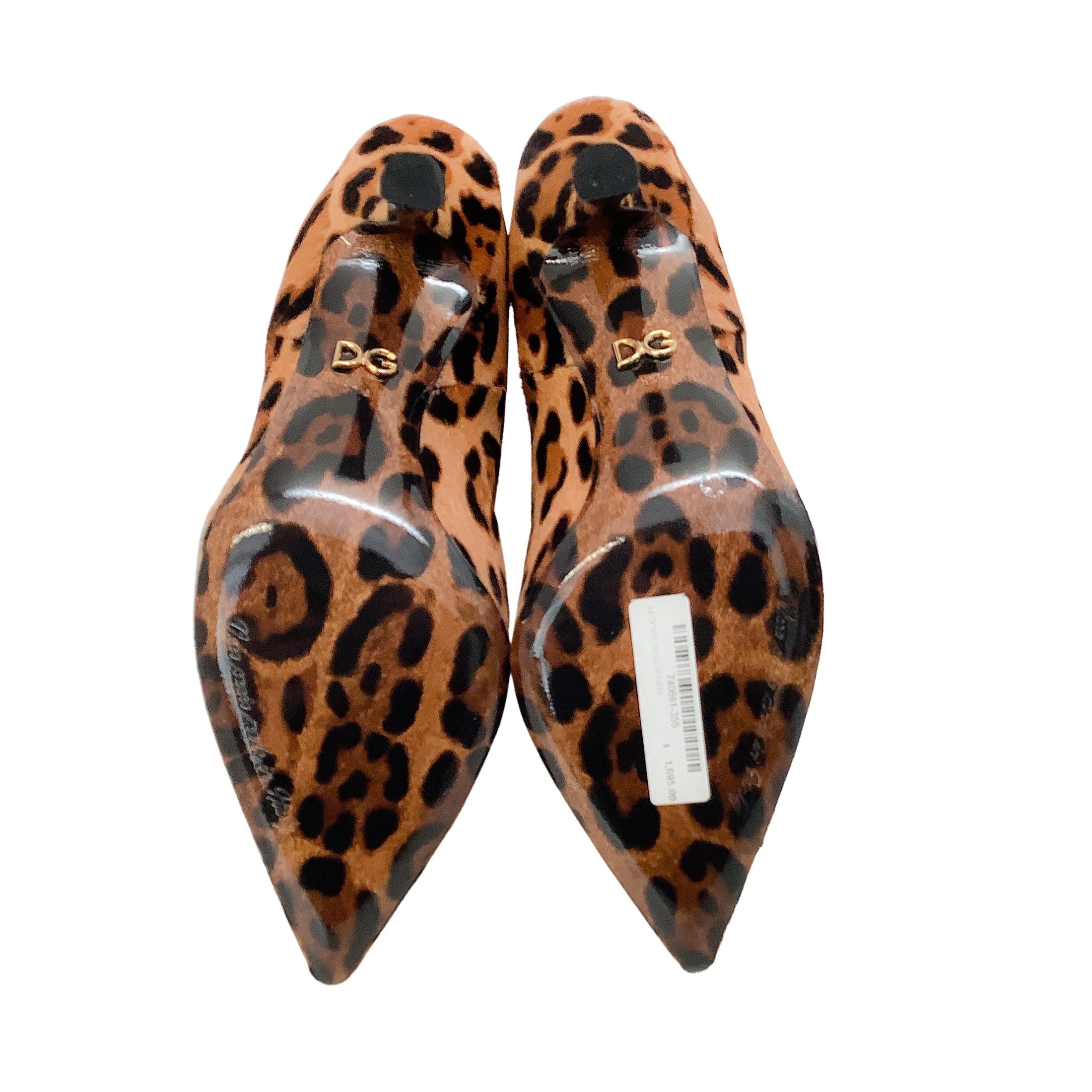 Dolce & Gabbana Brown Leopard Haalm Pony Boots/Booties