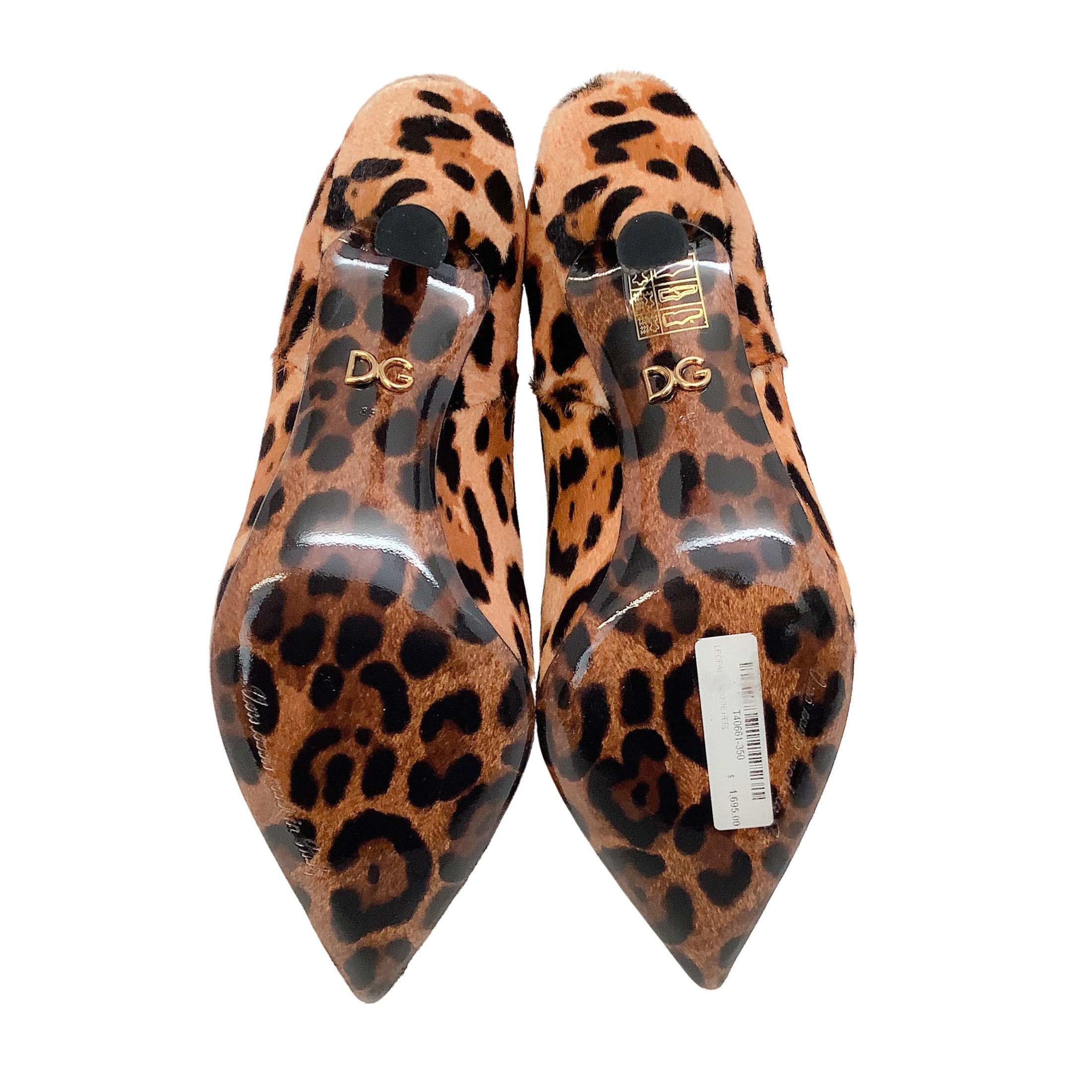 Dolce & Gabbana Brown Leopard Haalm Pony Boots/Booties