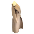 Load image into Gallery viewer, Fleurette Camel Belted Wool and Lamb Shearling Coat
