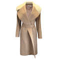 Load image into Gallery viewer, Fleurette Camel Belted Wool and Lamb Shearling Coat
