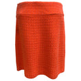 Load image into Gallery viewer, St. John Tangerine Ribbon Textured Windowpane Knit Skirt
