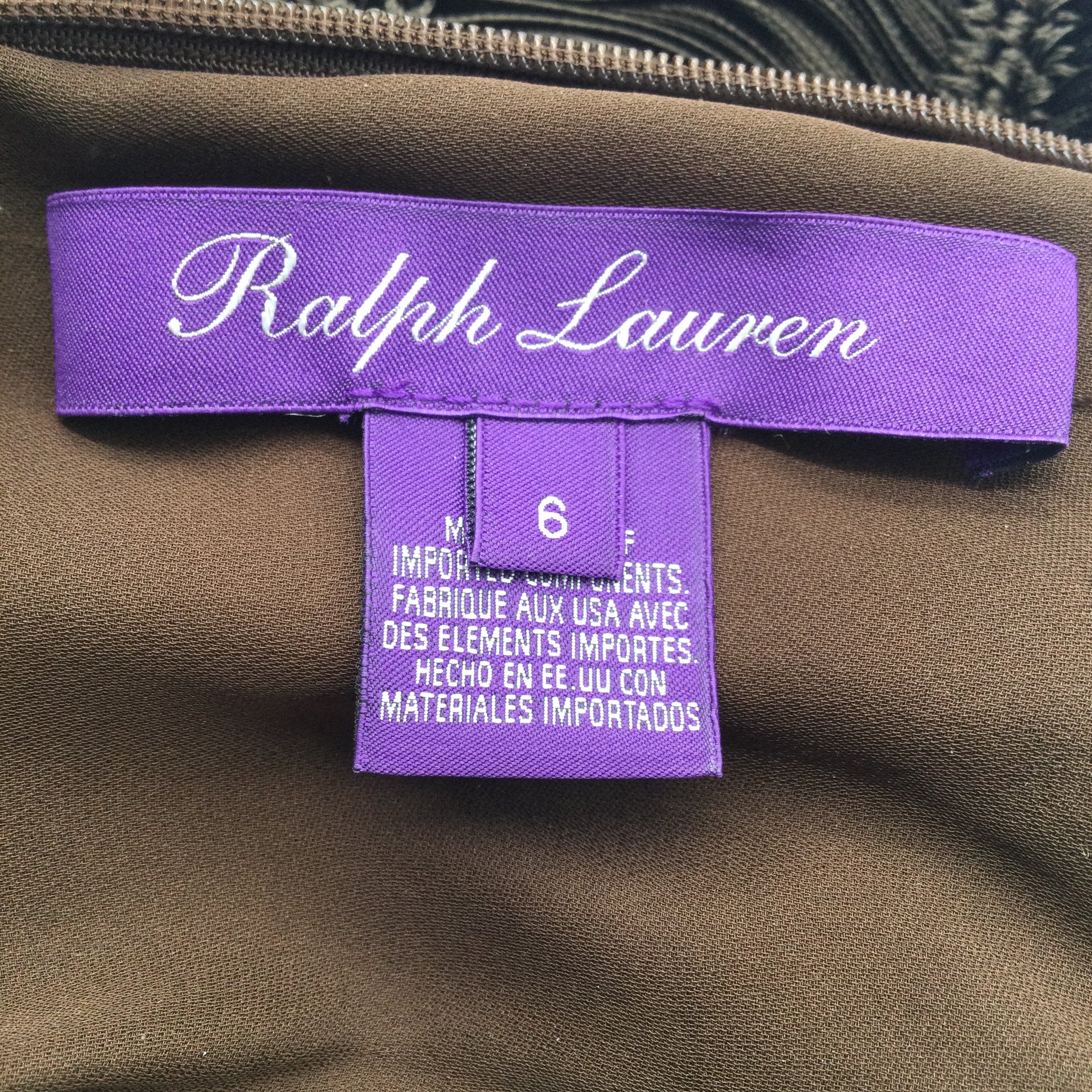 Ralph Lauren Purple Label Brown Crystal Embellished Sleeveless Braided Blouse