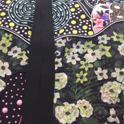 MARY KATRANTZOU Black Multi Cosmo Gardenia Floral Printed Silk Blouse