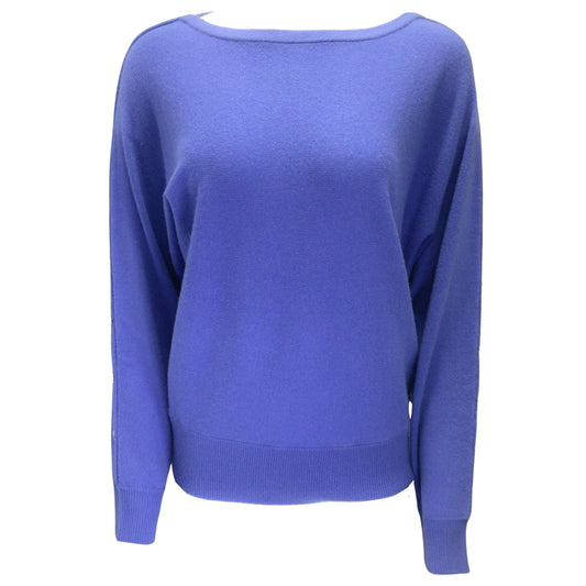 Michael Kors Blue Long Sleeved Cashmere Knit Pullover Sweater in Azure