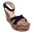 Load image into Gallery viewer, Gianvito Rossi Animal Print Ankle Strap Wedge Sandals
