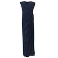 Load image into Gallery viewer, Monique Lhuillier Navy Blue Strapless Full-length Silk Gown / Formal Dress
