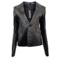 Load image into Gallery viewer, Rick Owens Black Satin One Button Blazer
