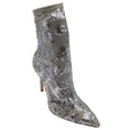Load image into Gallery viewer, Gianvito Rossi Silver Metallic Daze Sequined Stretch High Heeled Ankle Boots/Booties
