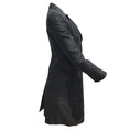 Load image into Gallery viewer, Prada Black Embroidered Mohair Bow Detail Applique Silk Coat
