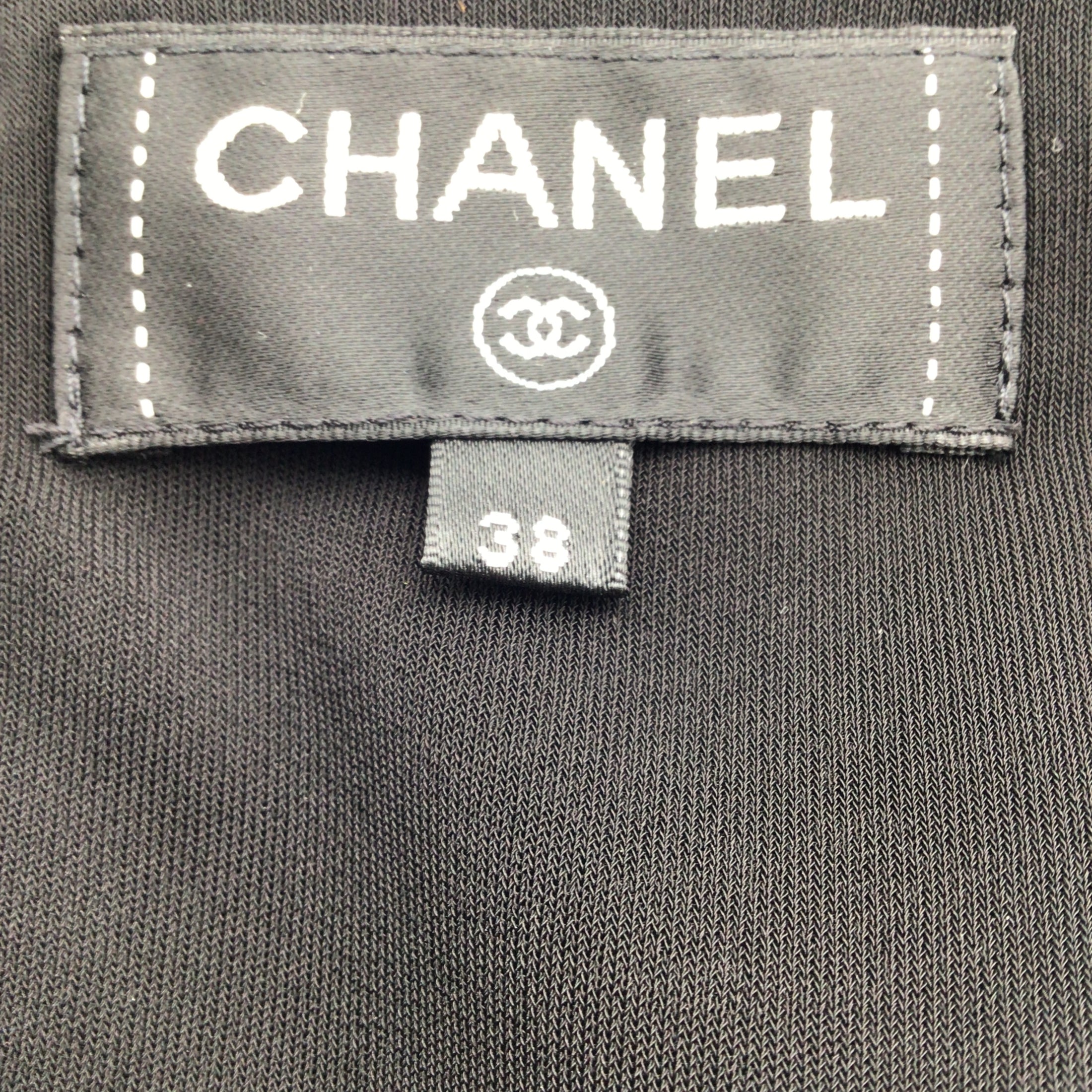 Chanel Black Jersey Mid-length Viscose Skirt