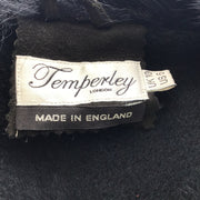 Temperley London Black Shawl Collar Shearling Jacket