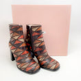 Load image into Gallery viewer, Miu Miu Brown / Rust / Beige Patchwork Ankle Boots/Booties
