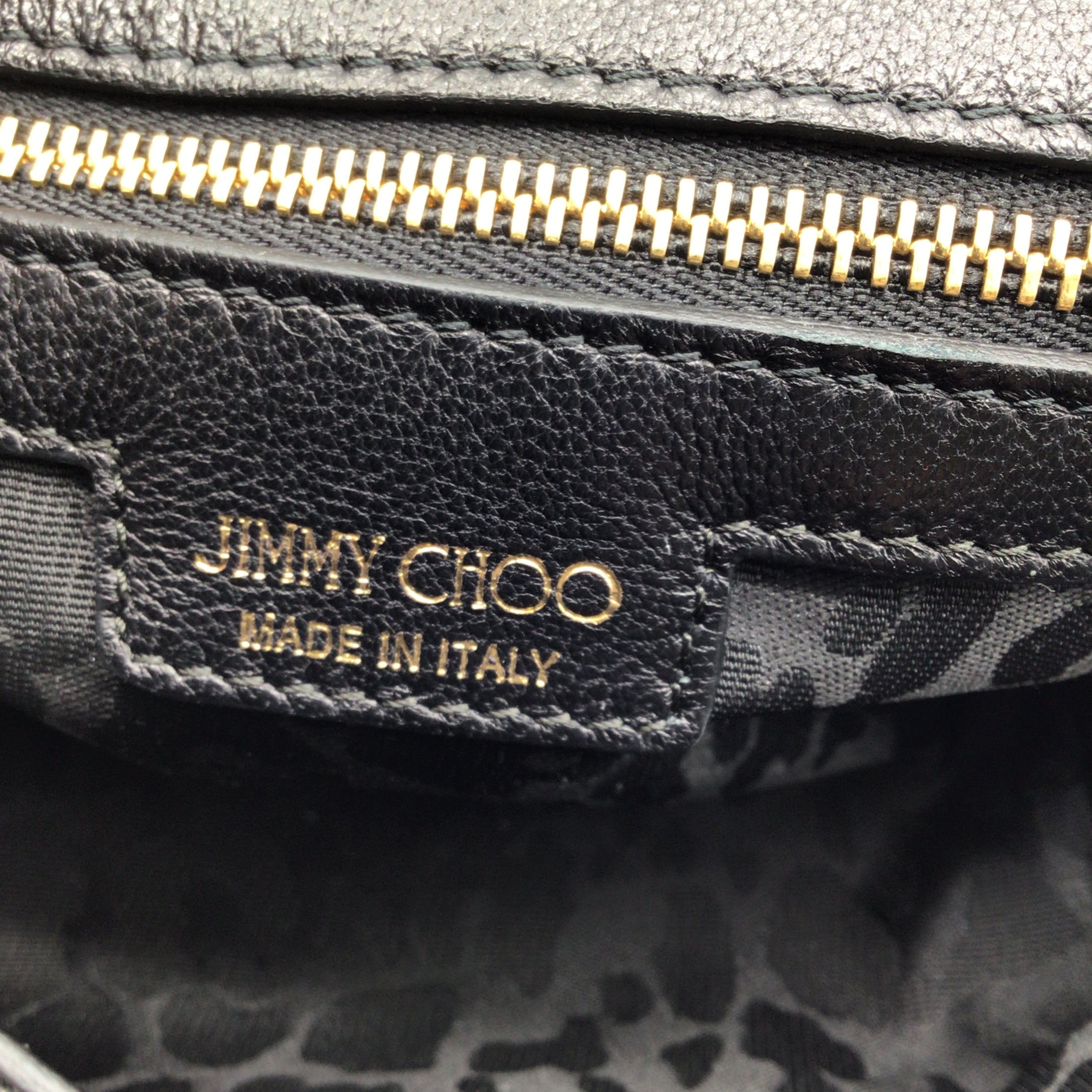 Jimmy Choo Ruby Black / Pewter Lace Clutch