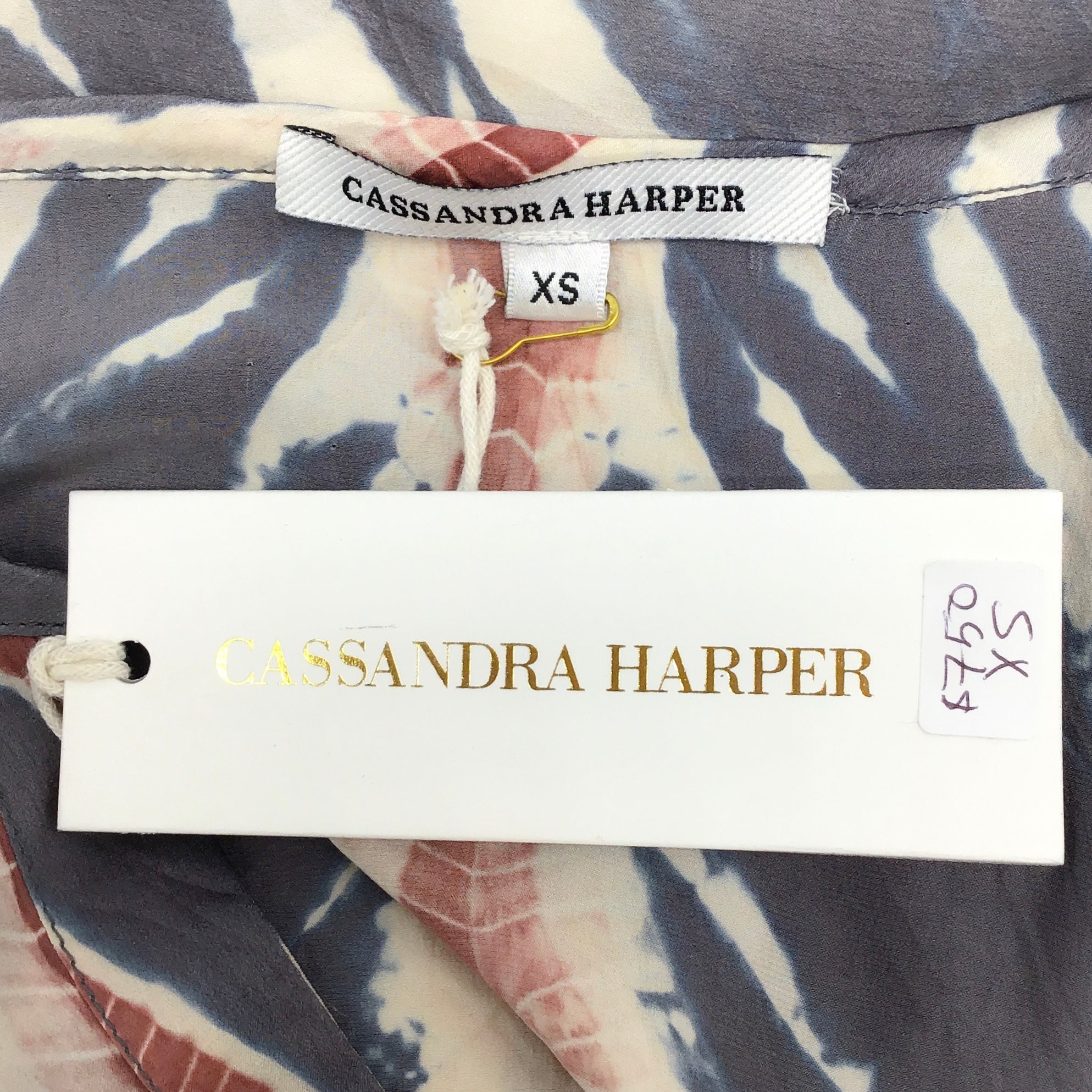 Cassandra Harper Multicolor Silk Belted Casual Maxi Dress