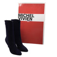 Load image into Gallery viewer, Michel Vivien Navy Blue Cole Boots/Booties
