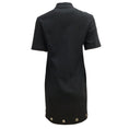 Load image into Gallery viewer, Belstaff Black Grommet Detail Short Sleeved Zip Henley Cocktail Dress

