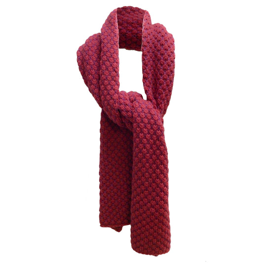 Loro Piana Maroon / Purple Cashmere Woven Knit Long Scarf/Wrap
