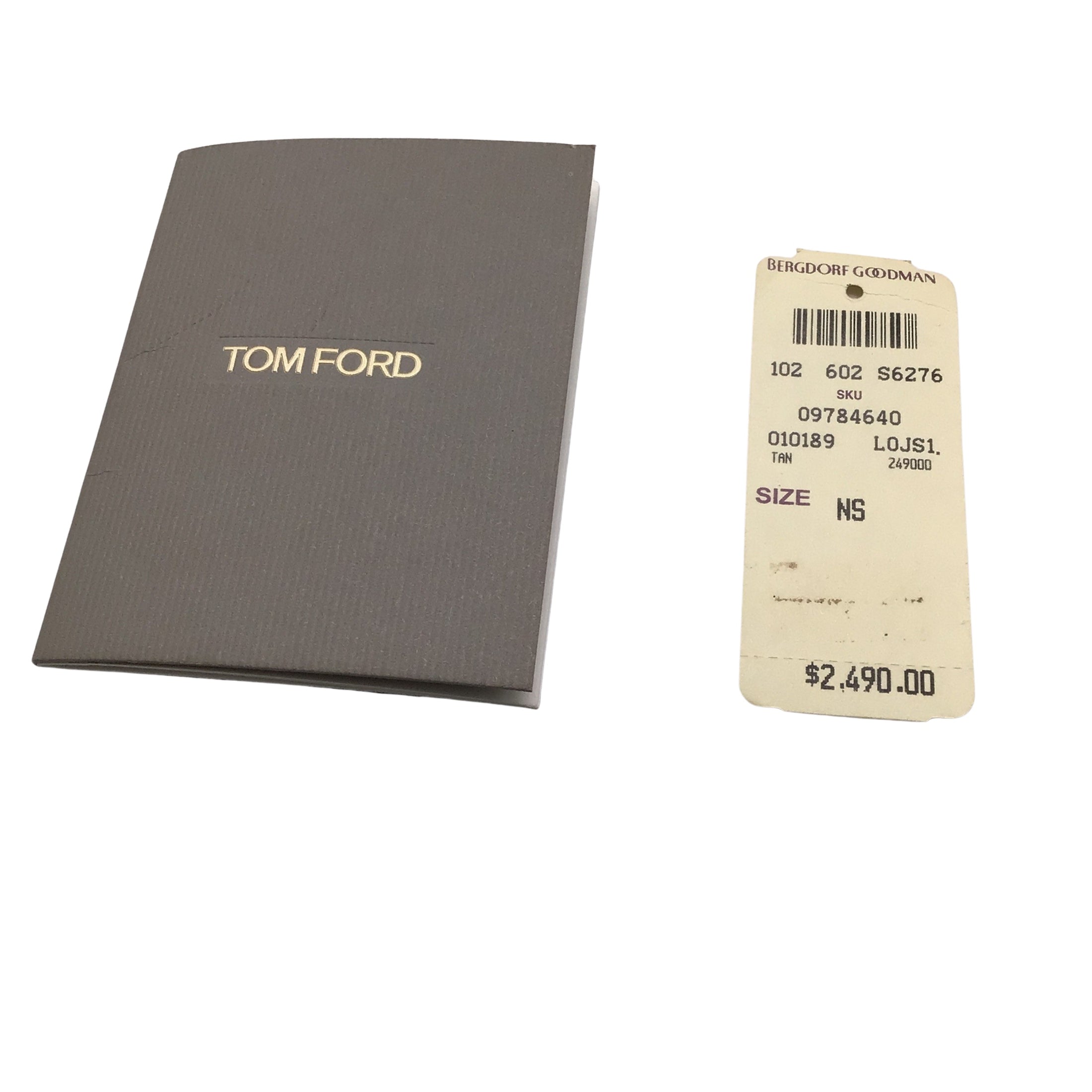 Tom Ford Sedgewick Medium Zip Detail Tan Leather Tote