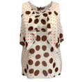 Load image into Gallery viewer, Marni White/Red/Brown Silk Polka Dot Tank Blouse
