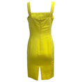 Load image into Gallery viewer, Chanel Yellow Sleeveless Square Neck Silk Crepe Cocktail Dress
