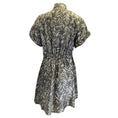 Load image into Gallery viewer, Brunello Cucinelli Olive Green / Grey Printed Short Sleeved Silk Safari Dress
