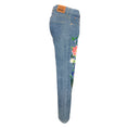 Load image into Gallery viewer, Junya Watanabe COMME des GARÇONS Multicolor Medium Wash Floral Embroidered Straight Leg Jeans
