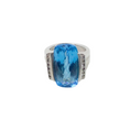 Load image into Gallery viewer, David Yurman Blue Topaz and Diamonds Sterling Ring
