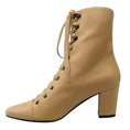 Load image into Gallery viewer, Michel Vivien Beige Addison Lace Up Boots/Booties
