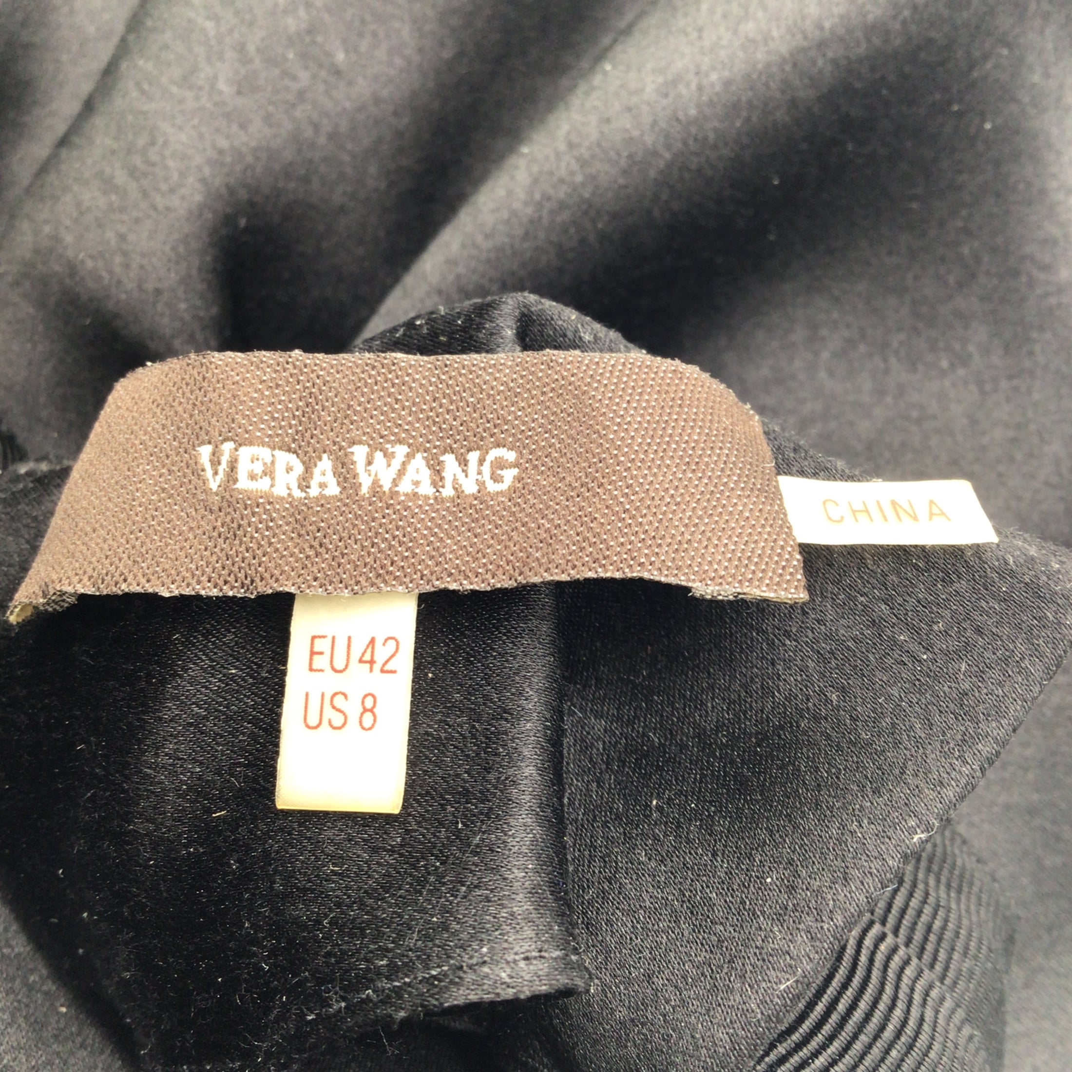 Vera Wang Black Rhinestone Embellished Sleeveless Halter Neck Silk Blouse