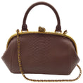 Load image into Gallery viewer, Chanel Python Skin Mauve Brown Leather Shoulder Bag
